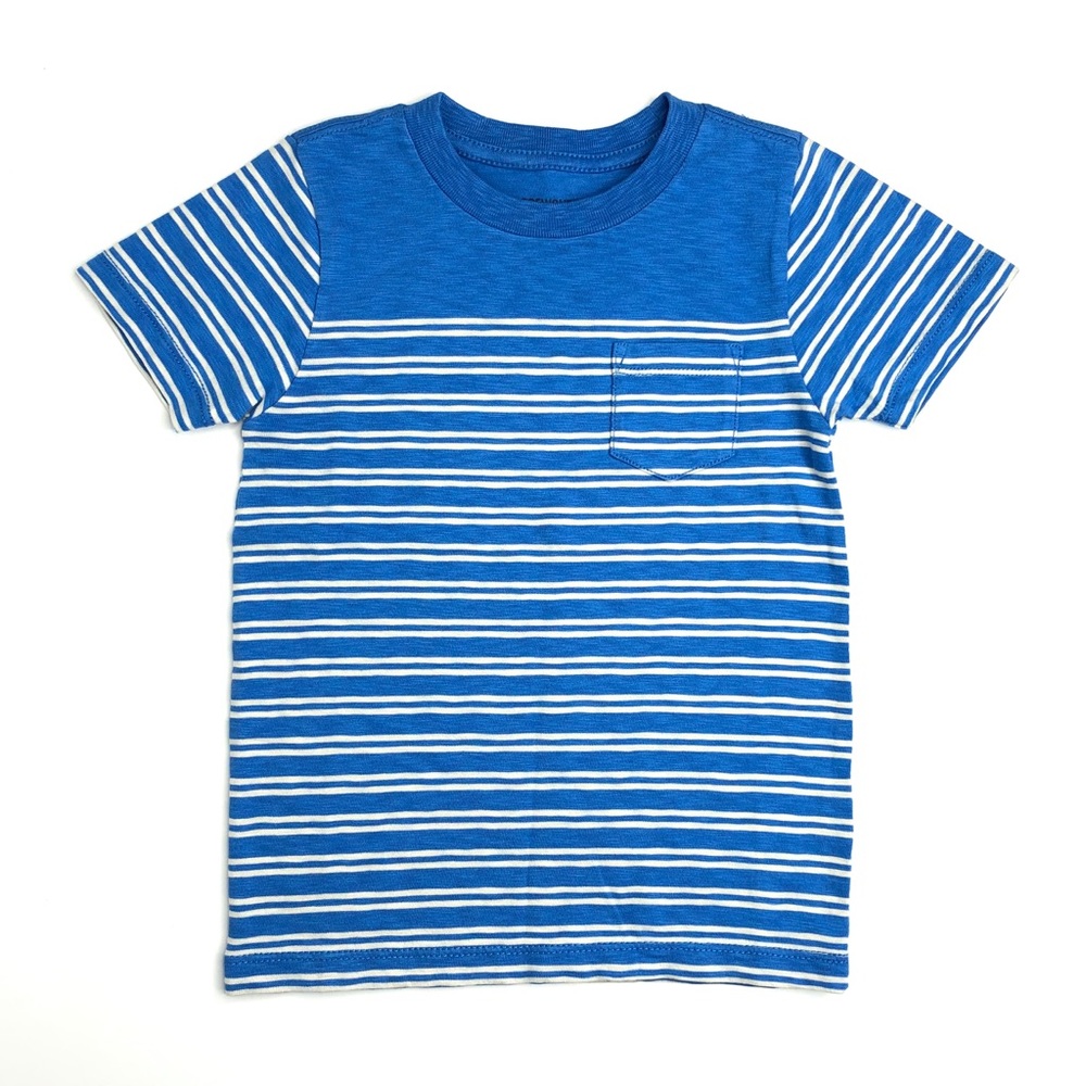 CREWCUTS | Kids' Striped Pocket T-shirt in Blue